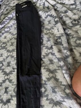 Victoria's Secret Black Mesh-Panel Leggings